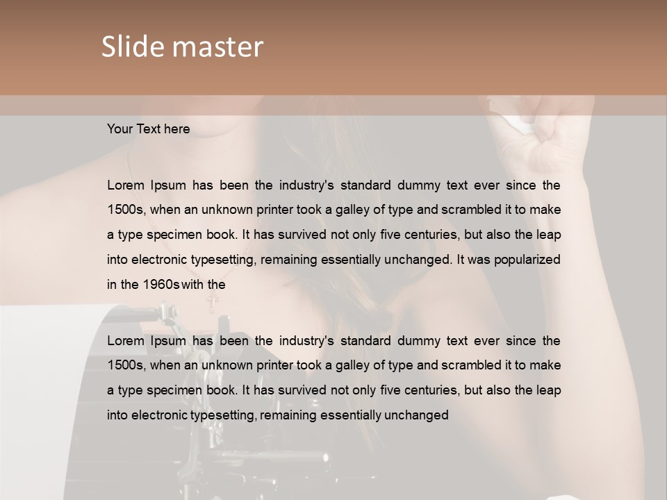 Writer  Girl PowerPoint Template