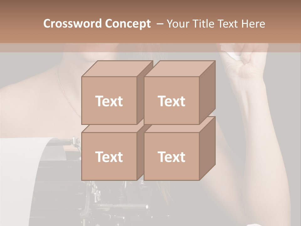 Writer  Girl PowerPoint Template