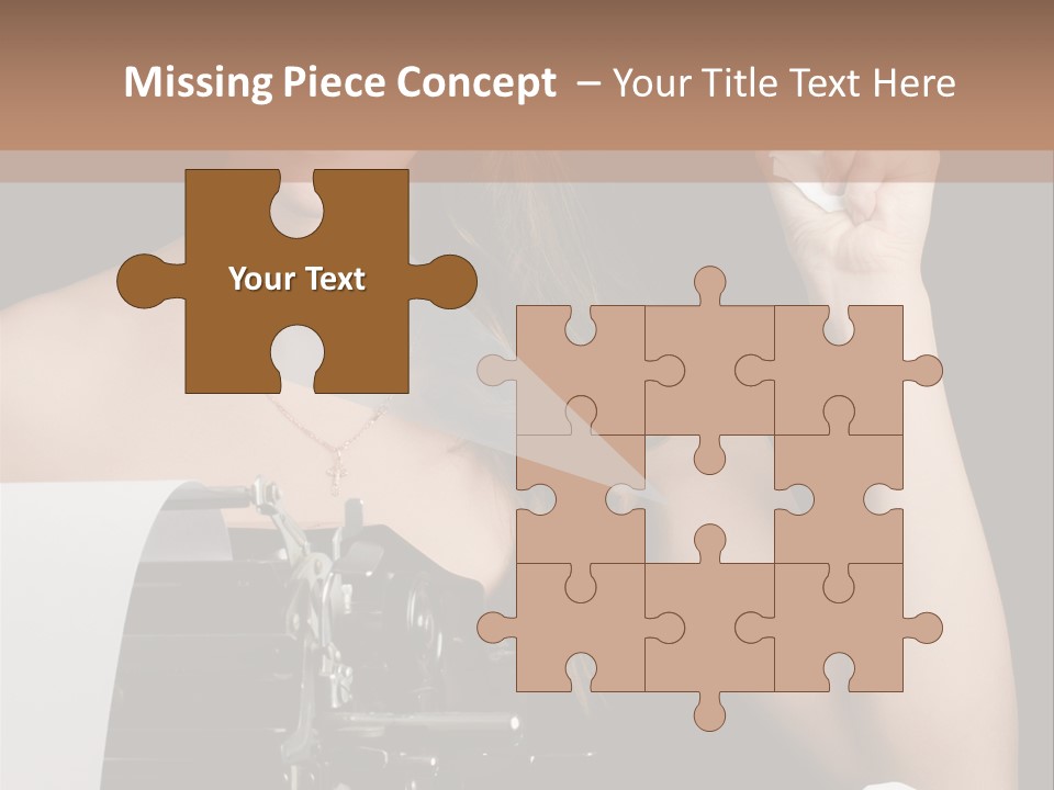 Writer  Girl PowerPoint Template