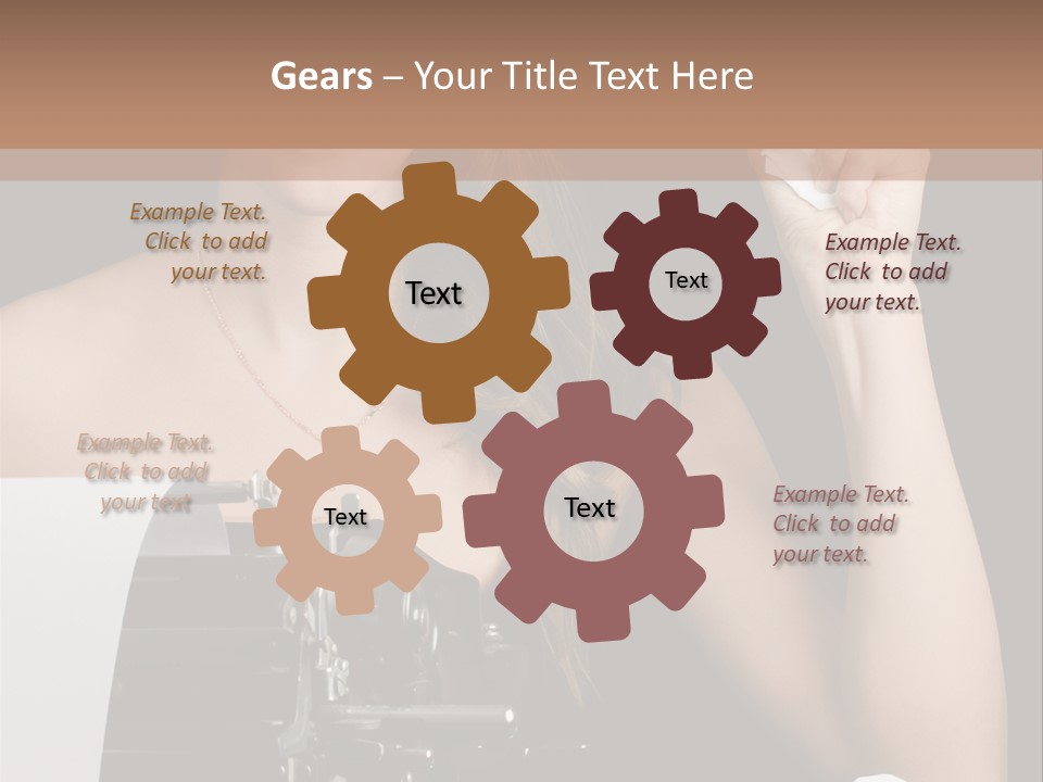 Writer  Girl PowerPoint Template