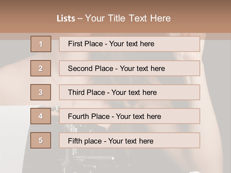 Writer  Girl PowerPoint Template