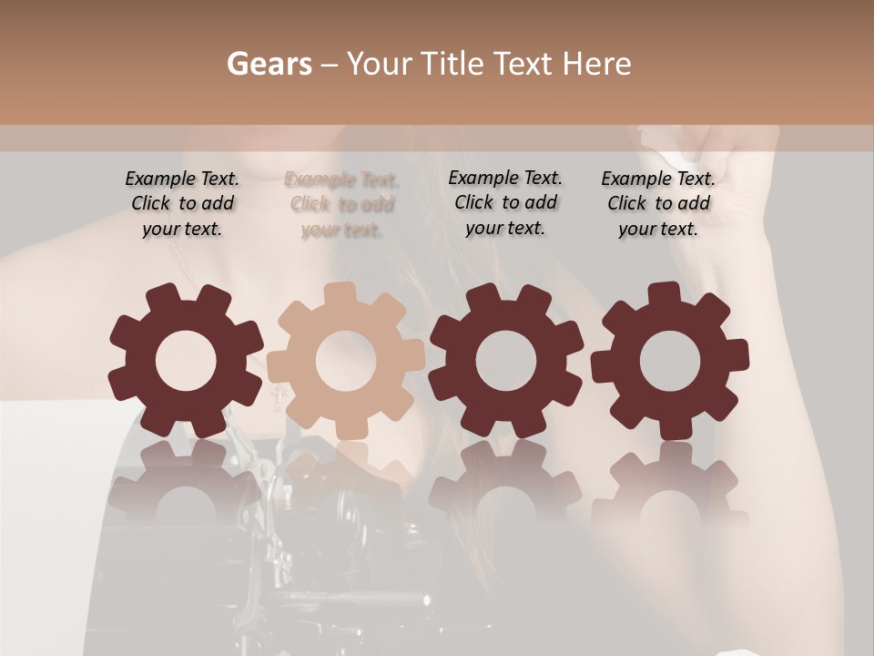 Writer  Girl PowerPoint Template