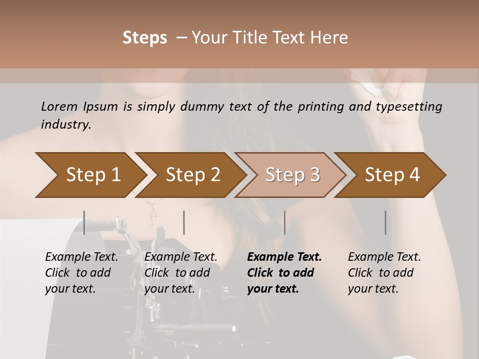Writer  Girl PowerPoint Template