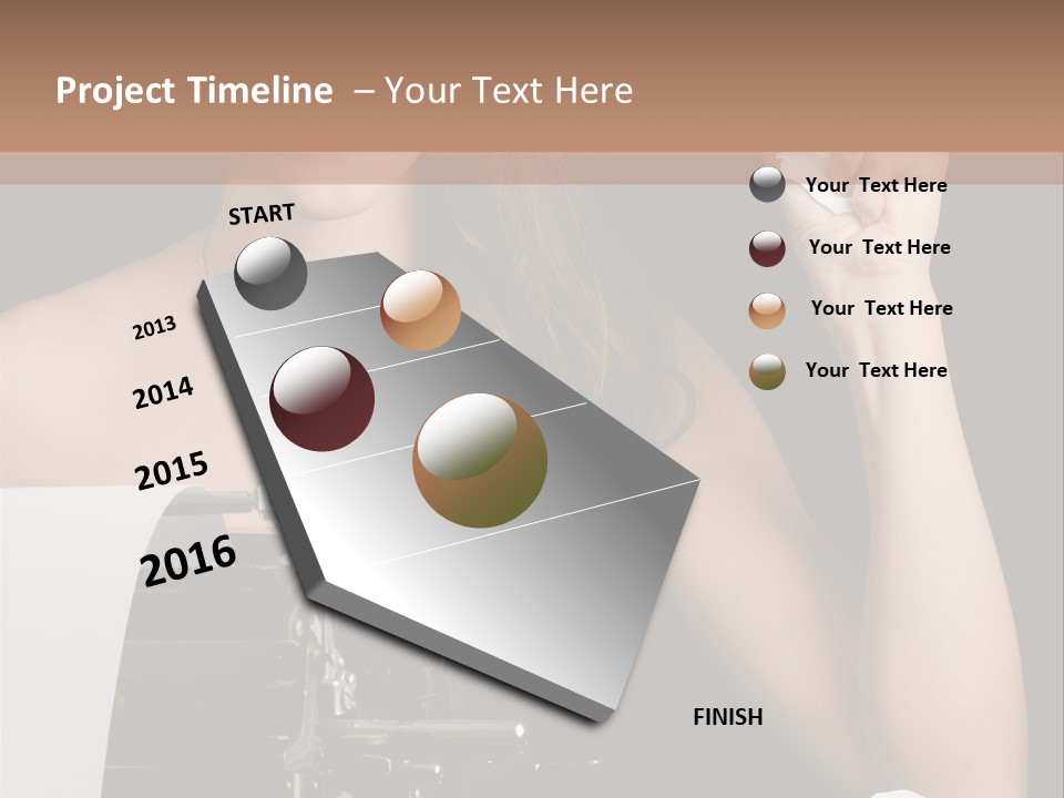 Writer  Girl PowerPoint Template