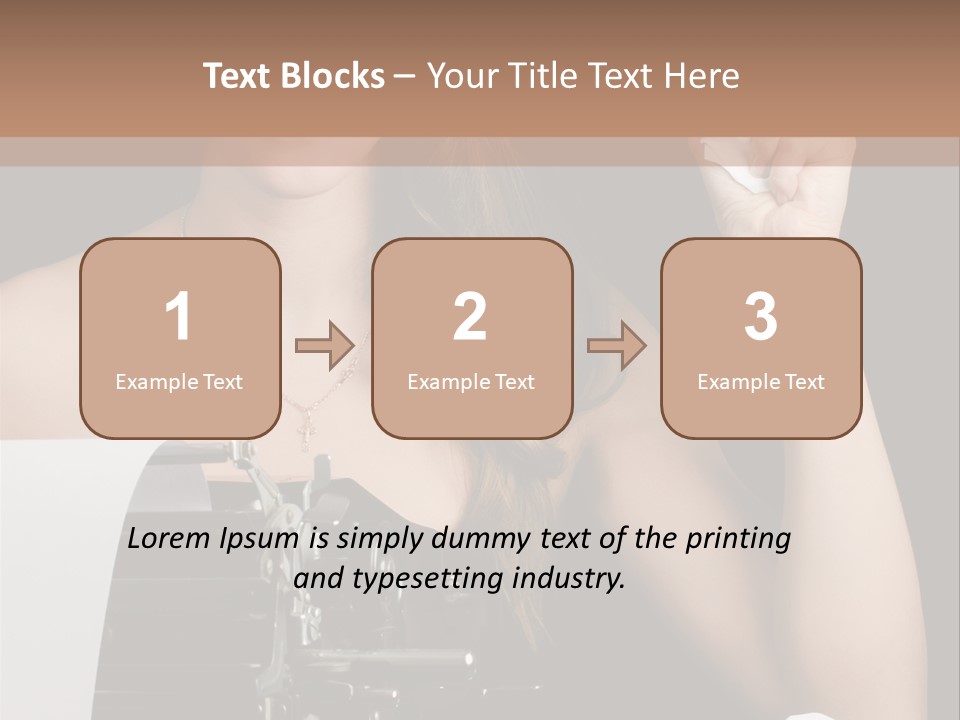 Writer  Girl PowerPoint Template