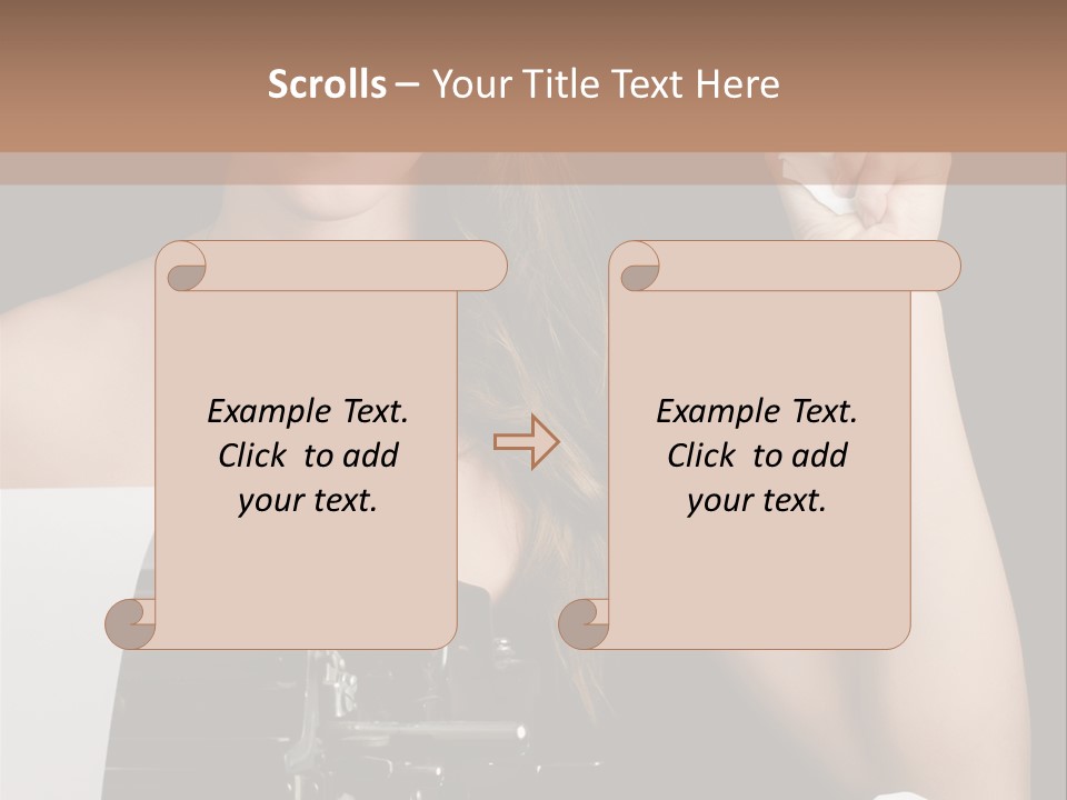 Writer  Girl PowerPoint Template