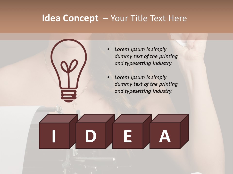 Writer  Girl PowerPoint Template