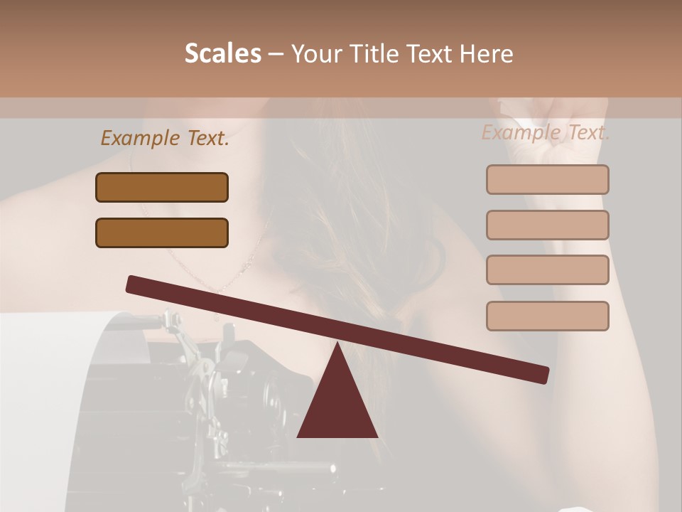 Writer  Girl PowerPoint Template