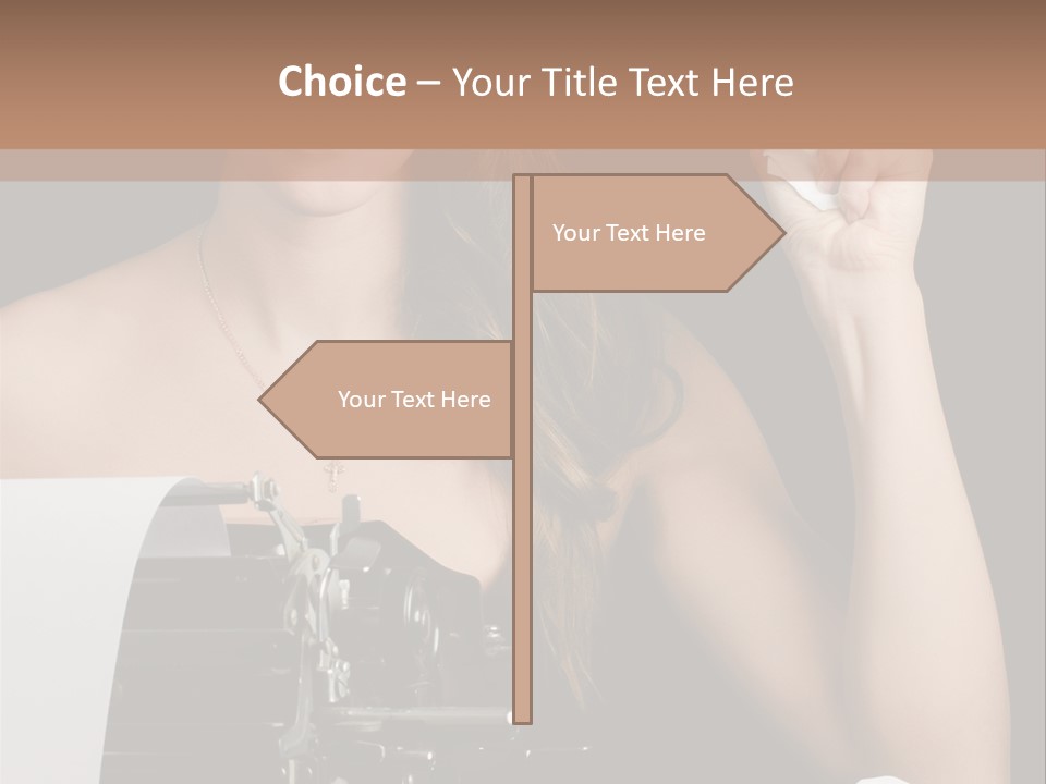 Writer  Girl PowerPoint Template