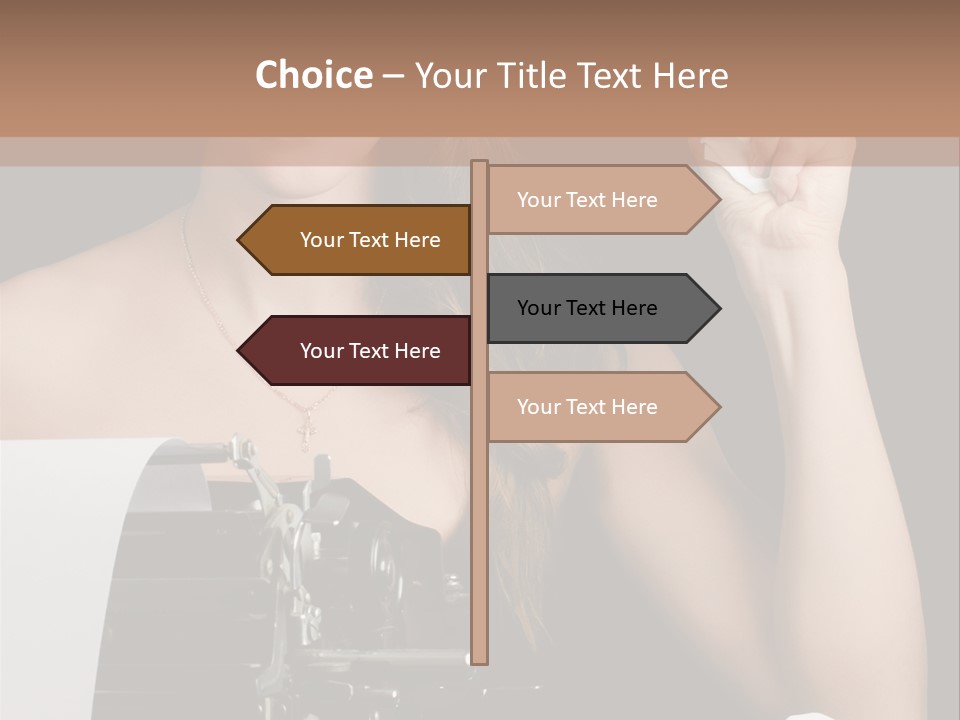 Writer  Girl PowerPoint Template