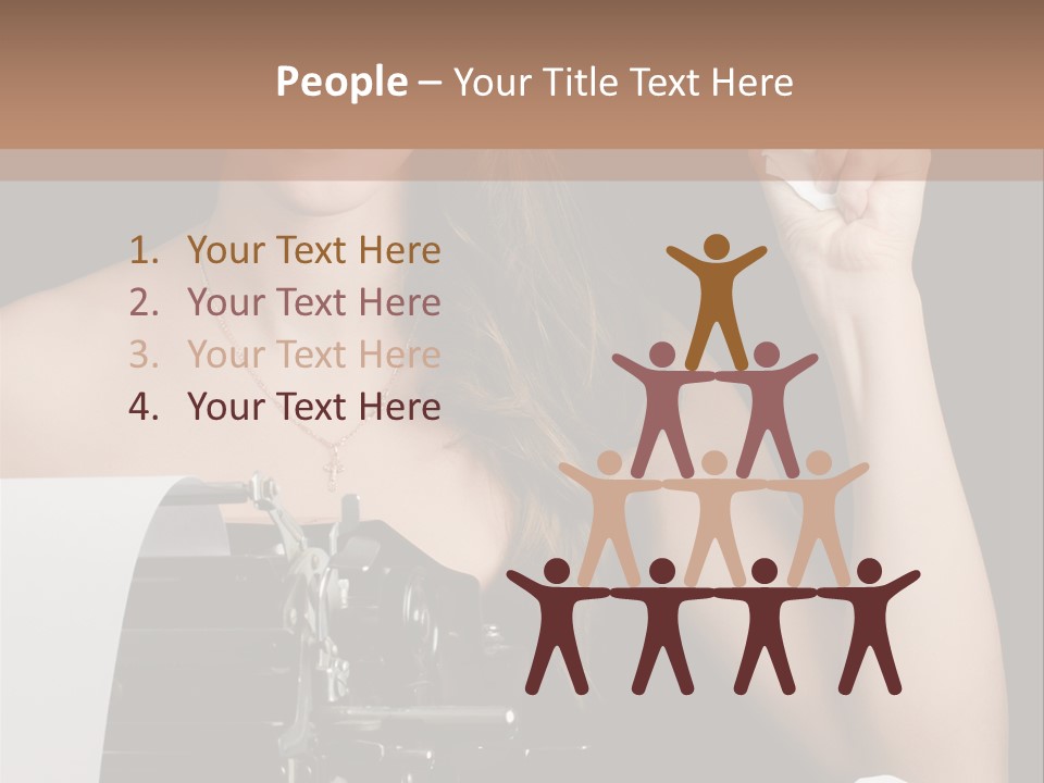 Writer  Girl PowerPoint Template