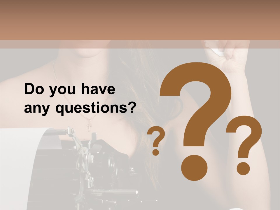 Writer  Girl PowerPoint Template