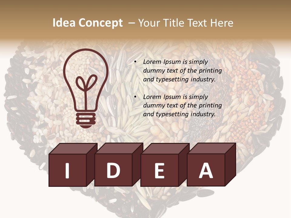 Seed Collection Sunflower PowerPoint Template