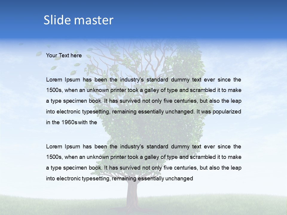 Leaf Depression Losing Brain Function PowerPoint Template