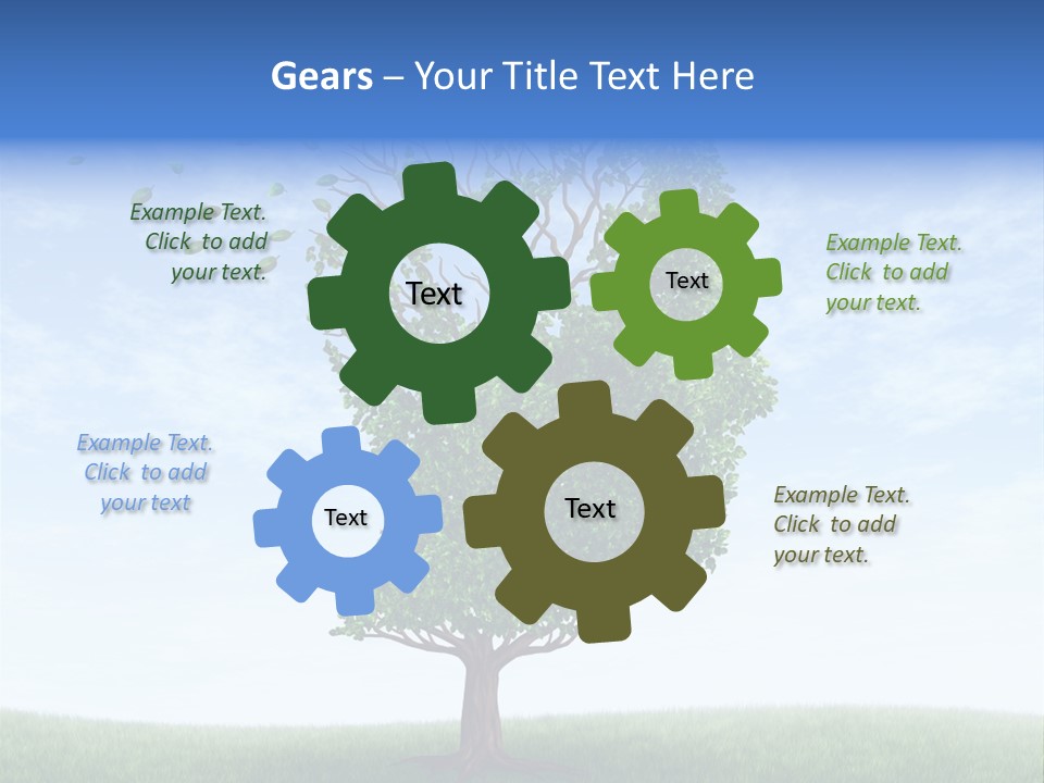 Leaf Depression Losing Brain Function PowerPoint Template