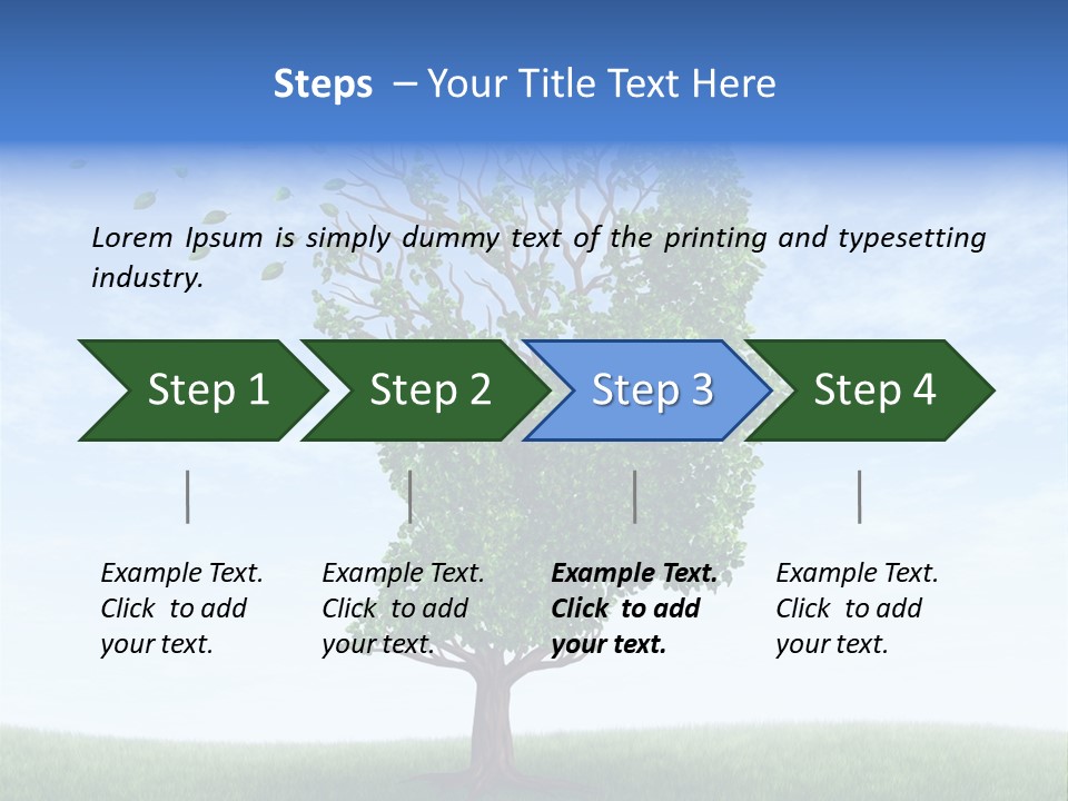 Leaf Depression Losing Brain Function PowerPoint Template