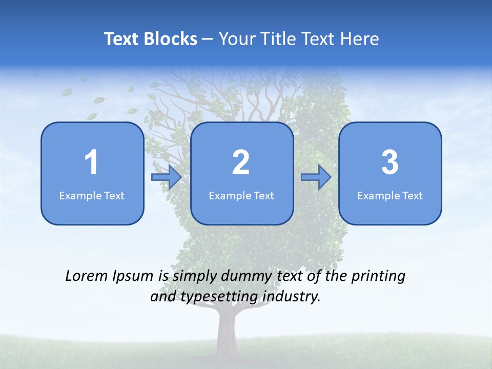 Leaf Depression Losing Brain Function PowerPoint Template