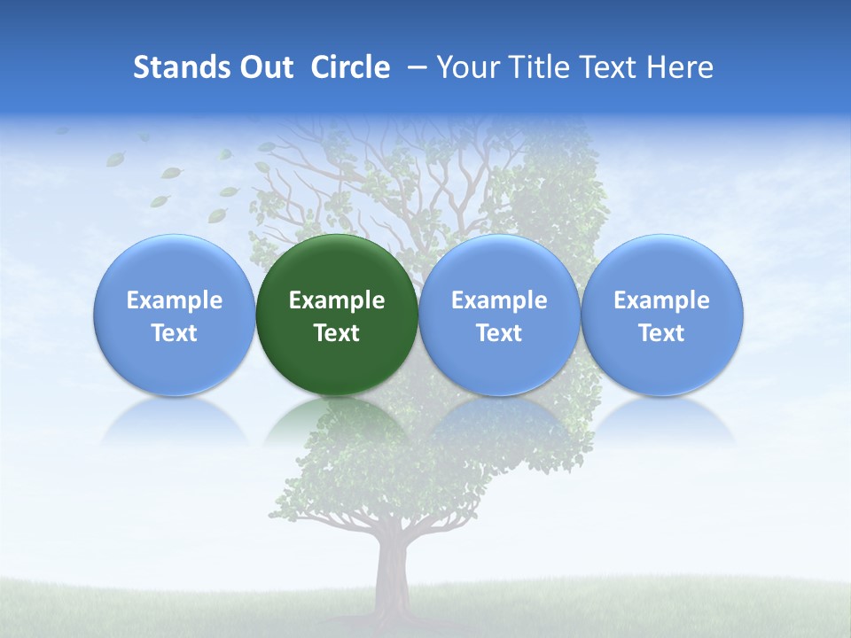 Leaf Depression Losing Brain Function PowerPoint Template