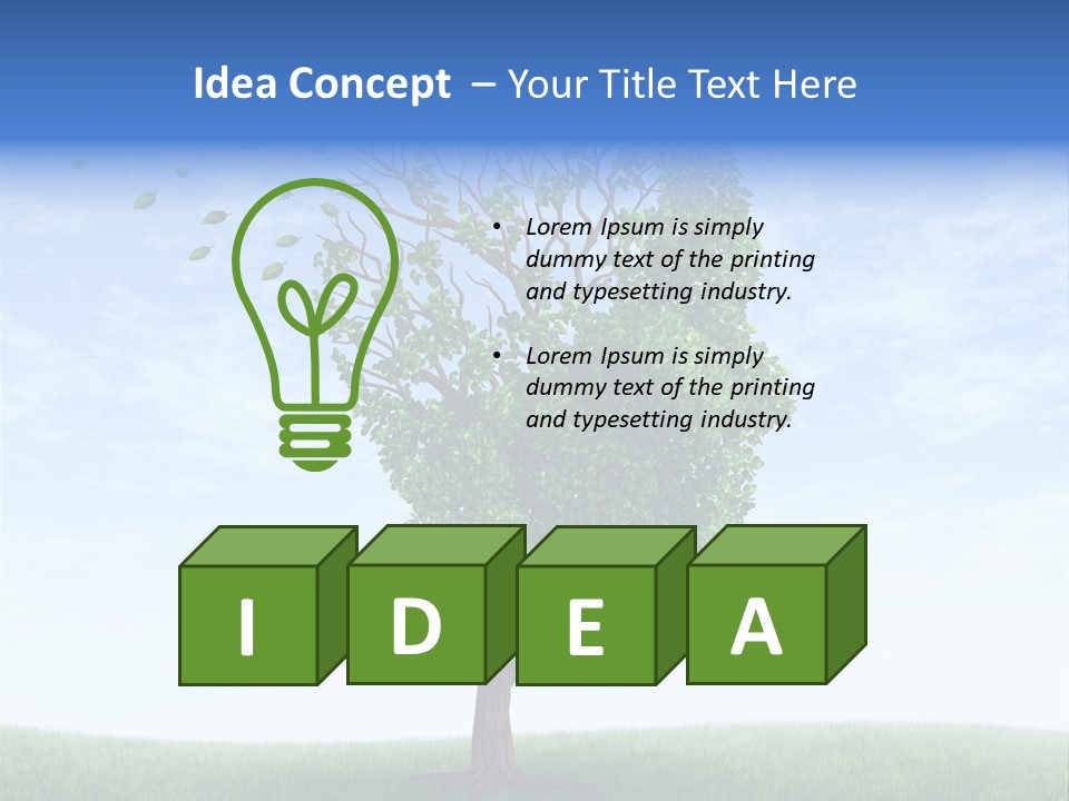 Leaf Depression Losing Brain Function PowerPoint Template