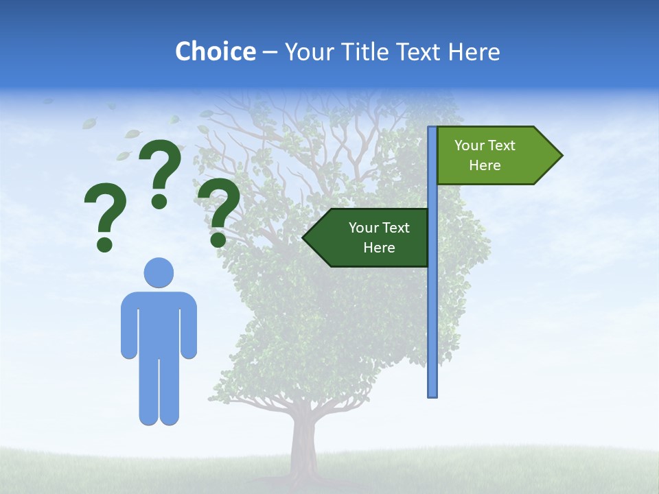 Leaf Depression Losing Brain Function PowerPoint Template