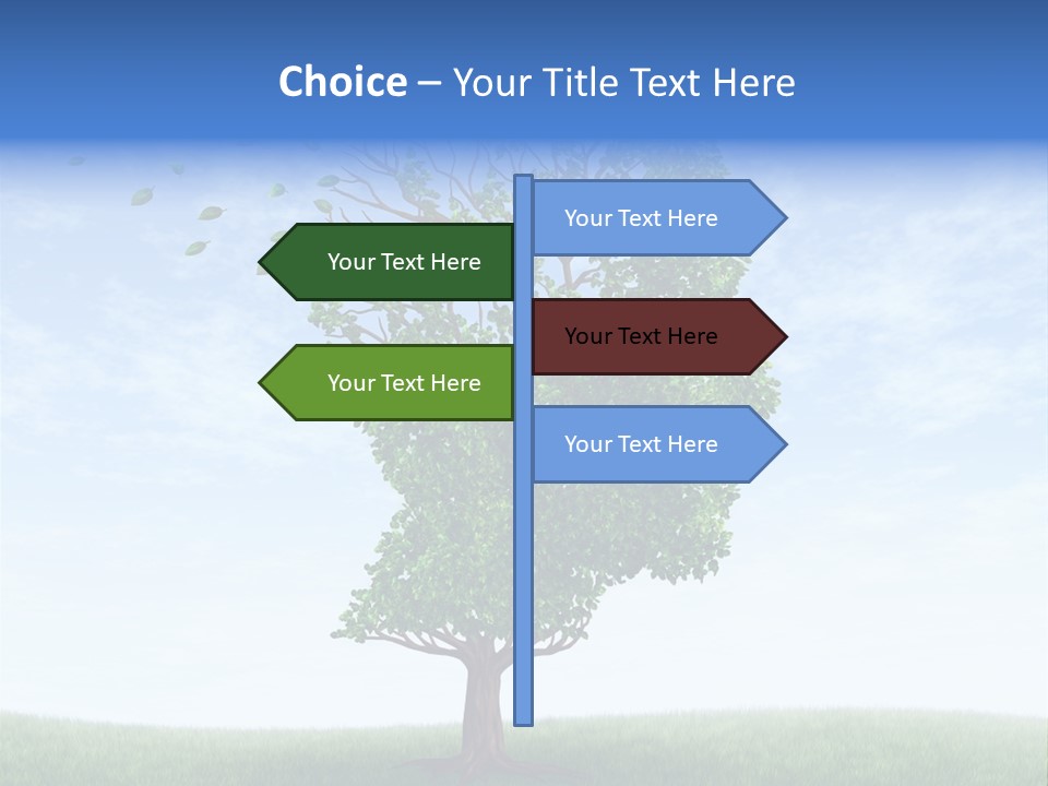 Leaf Depression Losing Brain Function PowerPoint Template