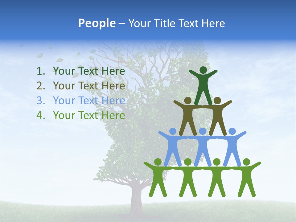 Leaf Depression Losing Brain Function PowerPoint Template