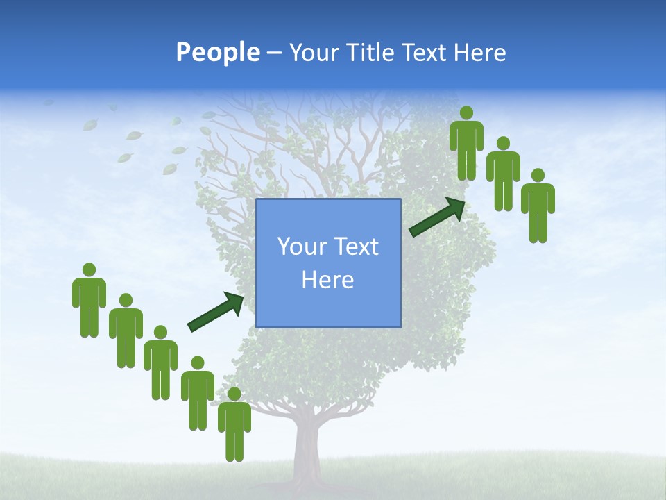 Leaf Depression Losing Brain Function PowerPoint Template