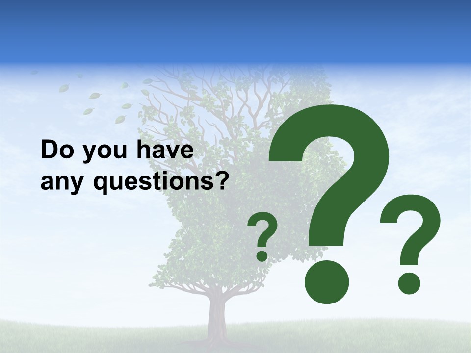 Leaf Depression Losing Brain Function PowerPoint Template