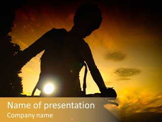 Recreational Pursuit Individual Event Mountain PowerPoint Template