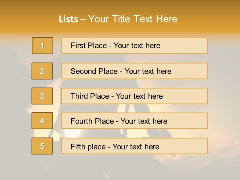Recreational Pursuit Individual Event Mountain PowerPoint Template