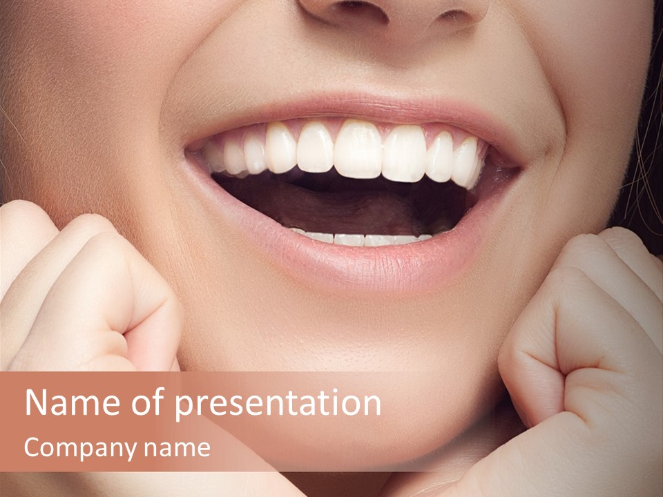 Mouth Face Toothy Smile PowerPoint Template