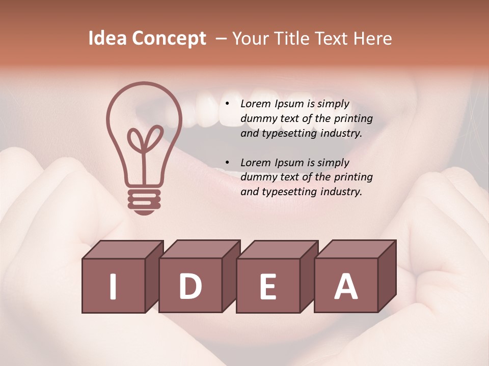 Mouth Face Toothy Smile PowerPoint Template