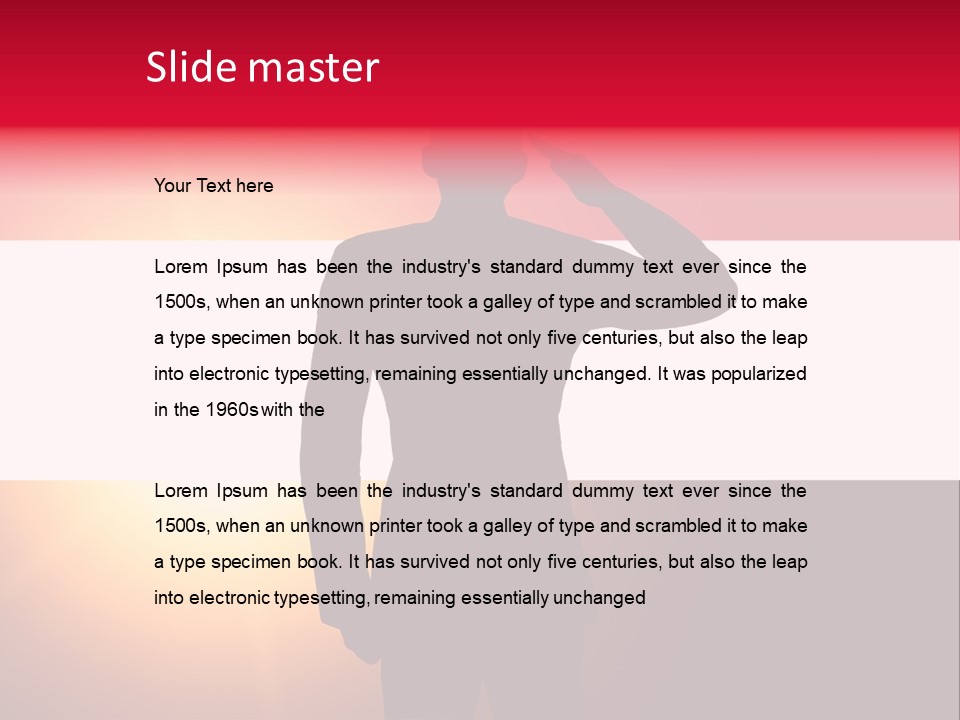 Male Freedom Armed PowerPoint Template