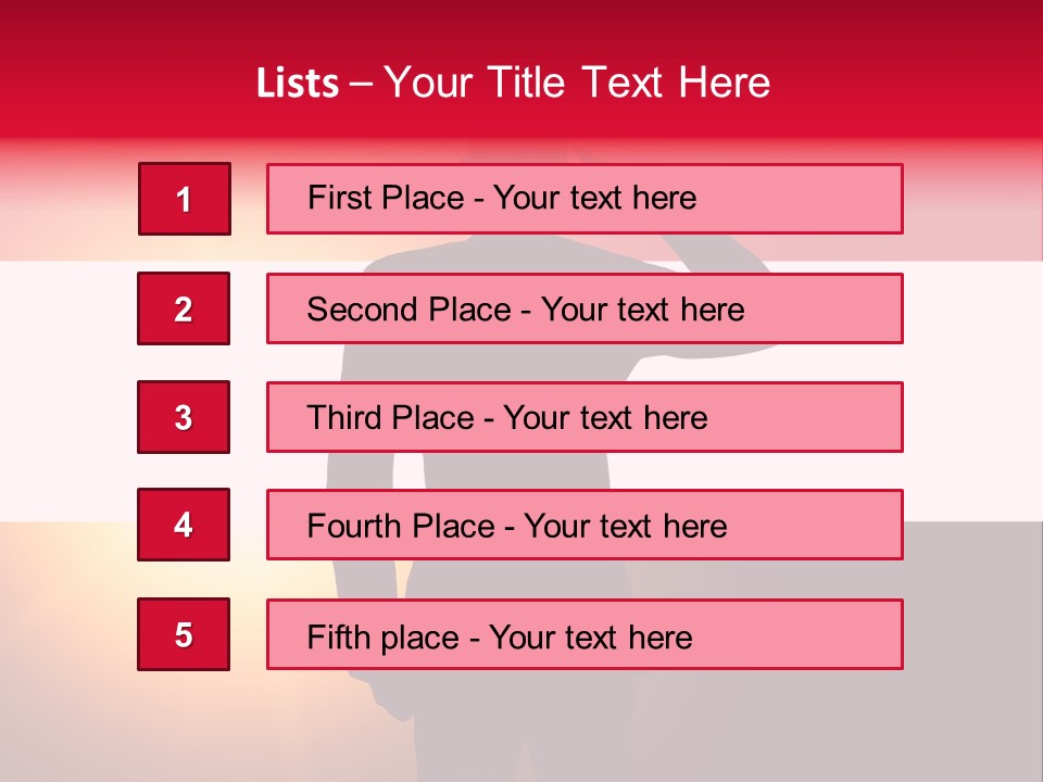 Male Freedom Armed PowerPoint Template