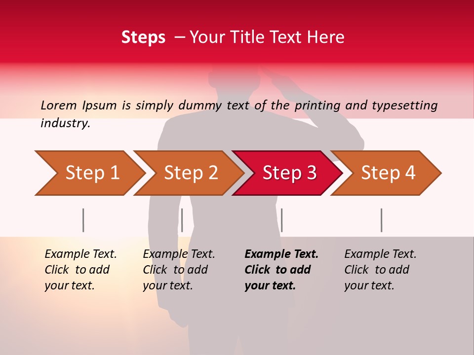 Male Freedom Armed PowerPoint Template