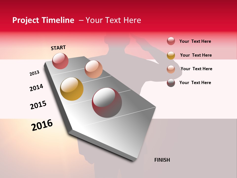 Male Freedom Armed PowerPoint Template