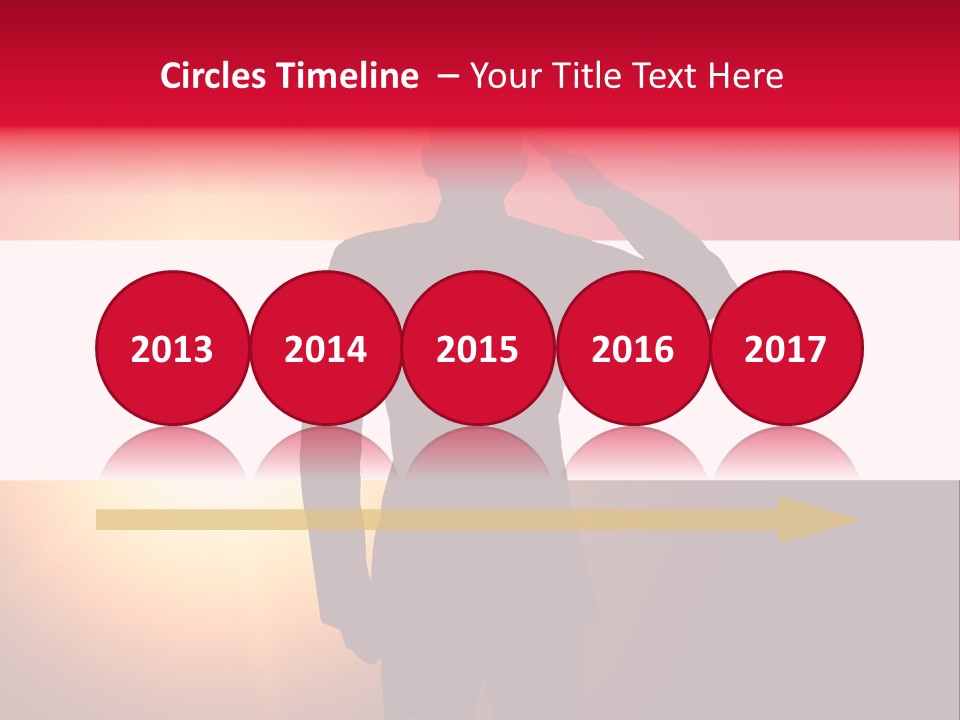 Male Freedom Armed PowerPoint Template