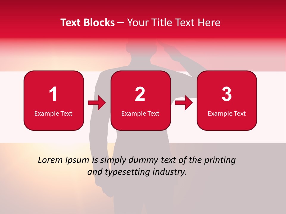 Male Freedom Armed PowerPoint Template