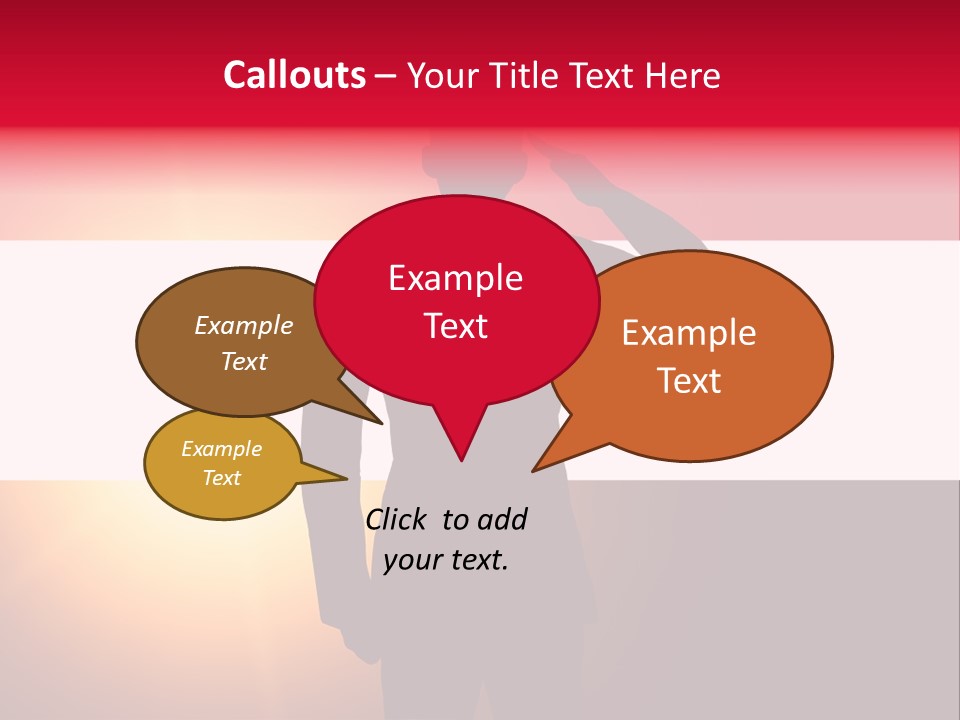 Male Freedom Armed PowerPoint Template