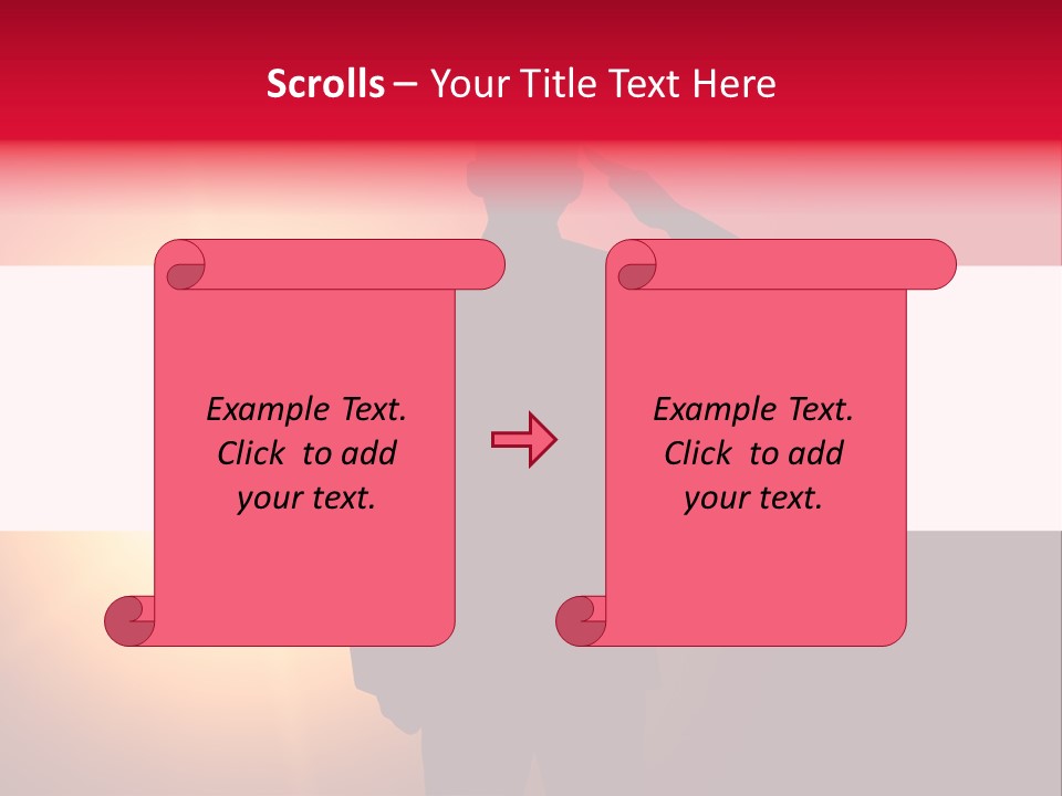 Male Freedom Armed PowerPoint Template