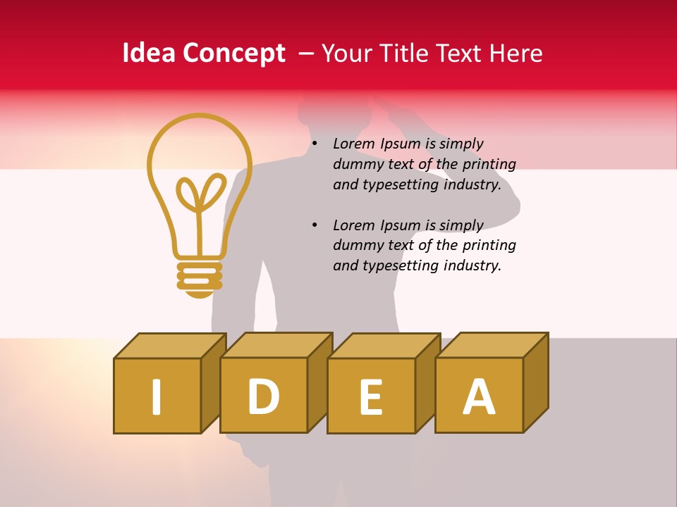 Male Freedom Armed PowerPoint Template