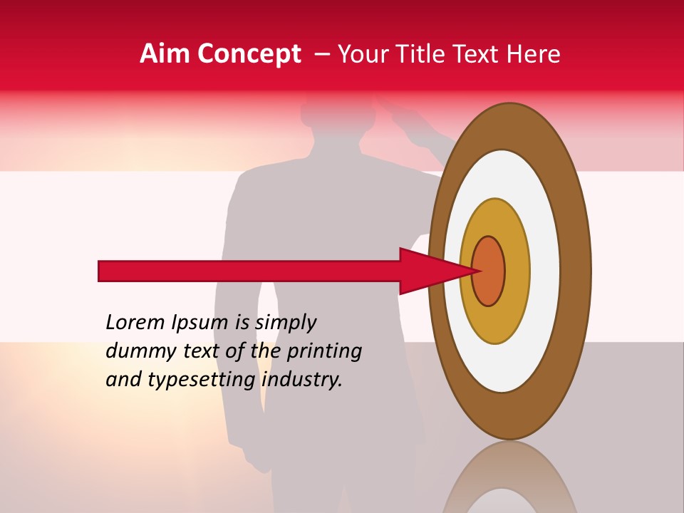 Male Freedom Armed PowerPoint Template