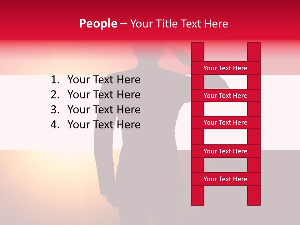 Male Freedom Armed PowerPoint Template