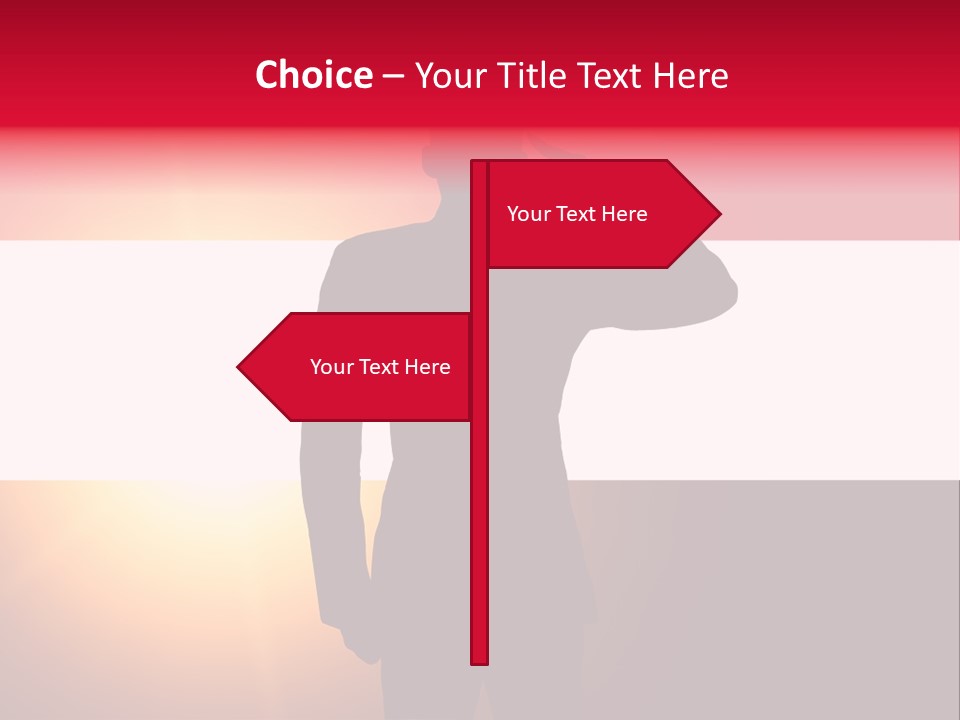 Male Freedom Armed PowerPoint Template