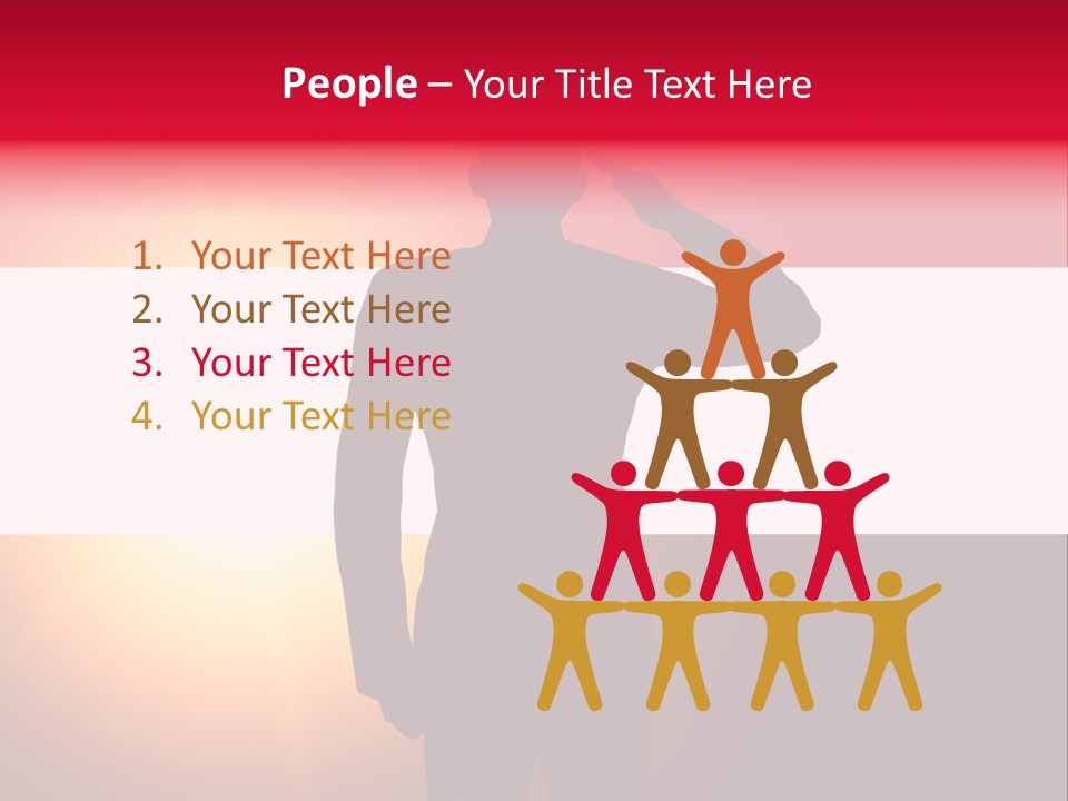 Male Freedom Armed PowerPoint Template