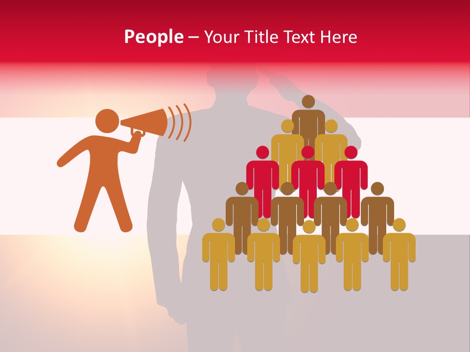 Male Freedom Armed PowerPoint Template