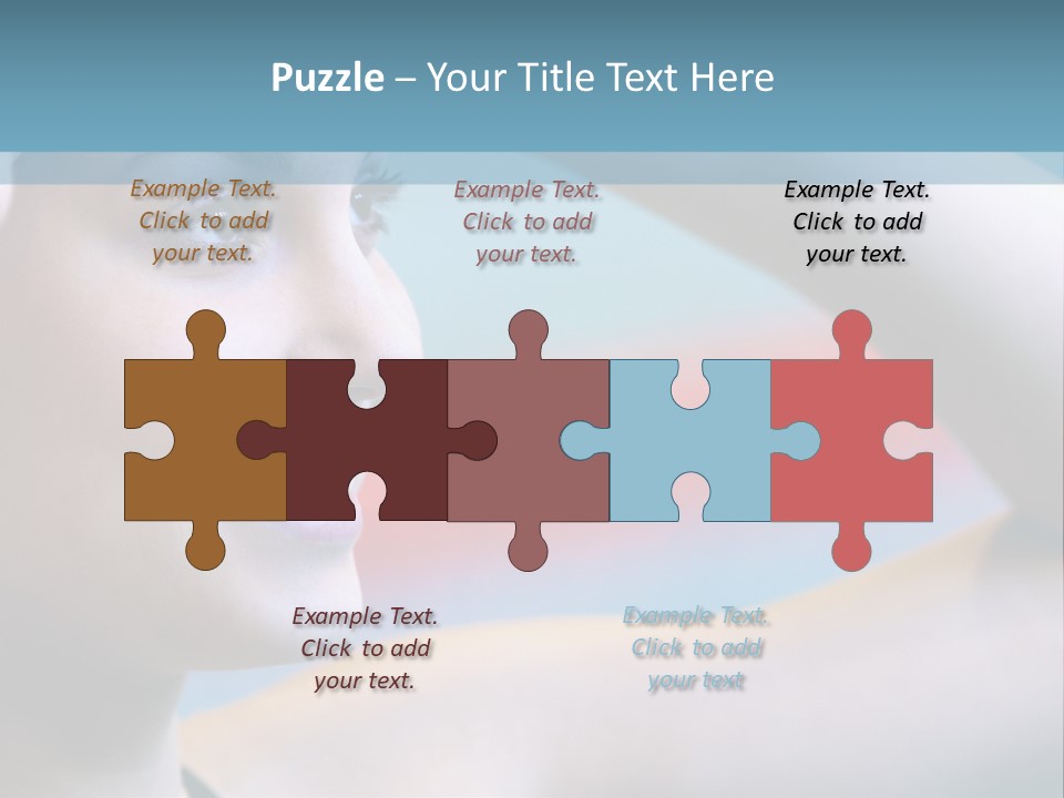 A Woman In A Swimming Cap Is Holding Her Head PowerPoint Template