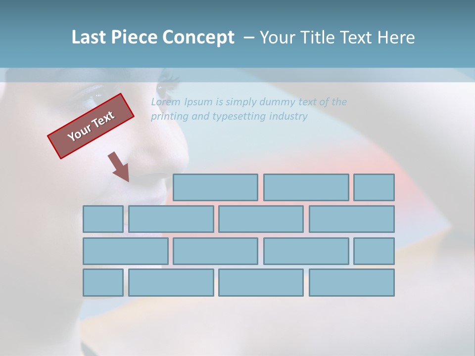 A Woman In A Swimming Cap Is Holding Her Head PowerPoint Template