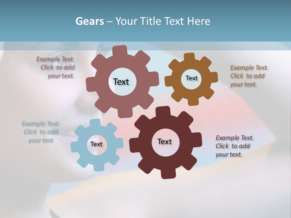 A Woman In A Swimming Cap Is Holding Her Head PowerPoint Template