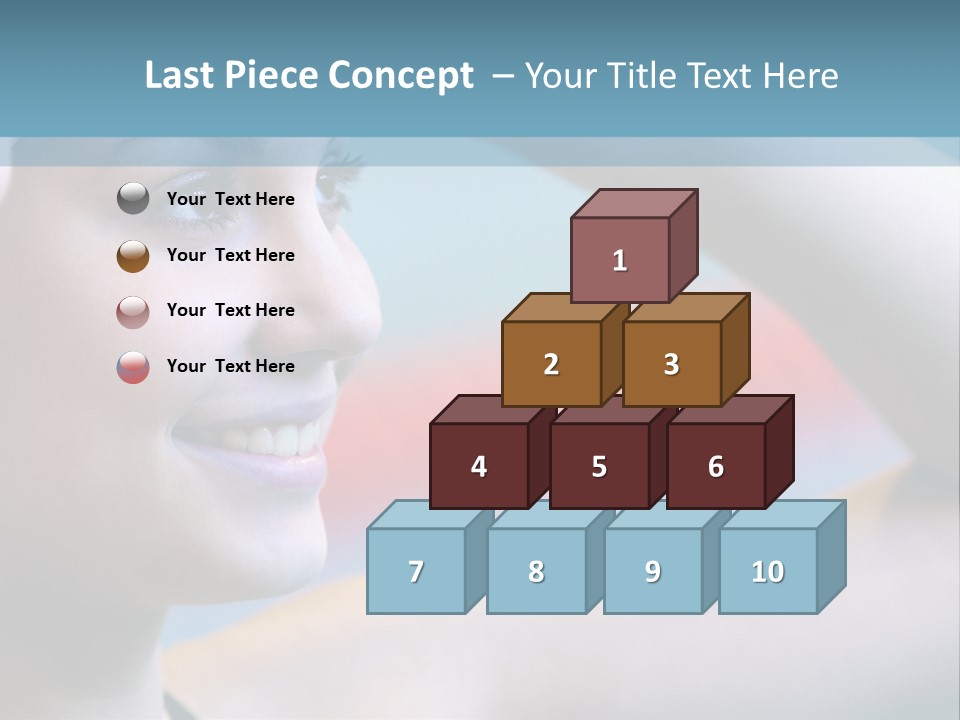 A Woman In A Swimming Cap Is Holding Her Head PowerPoint Template